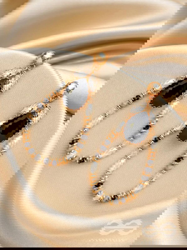 The Dusky Dazzle- Golden Embellished Earrings