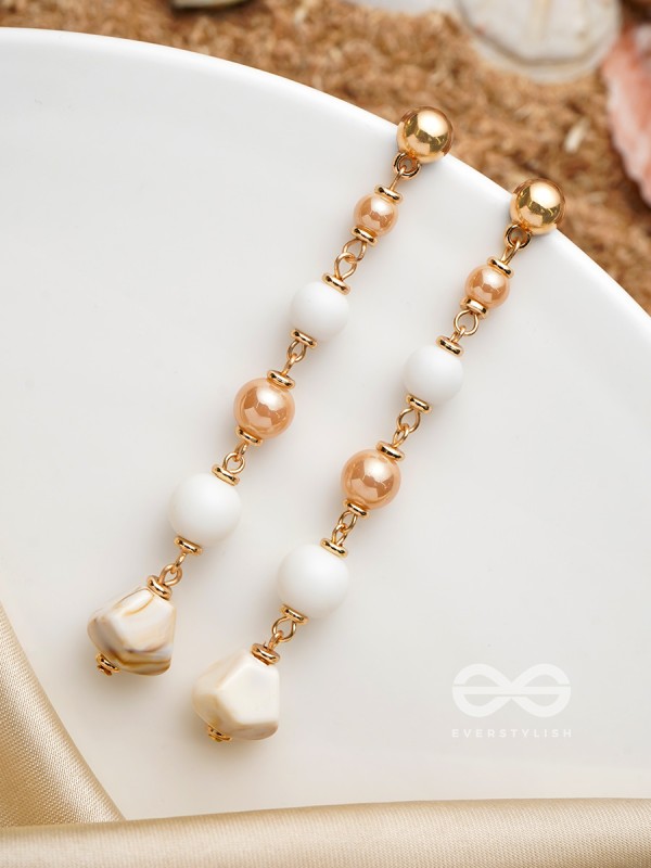 The Beach Baubles- Golden Embellished Earrings