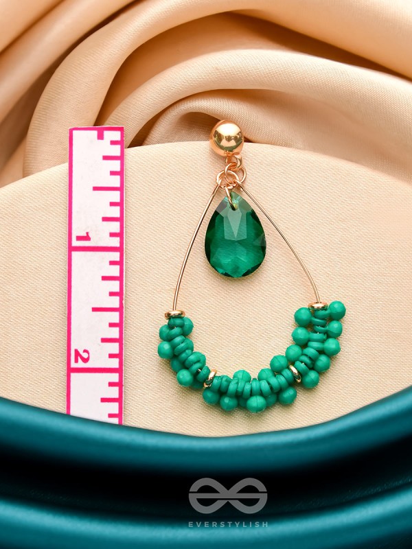 The Spring Garden- Golden Embellished Earrings