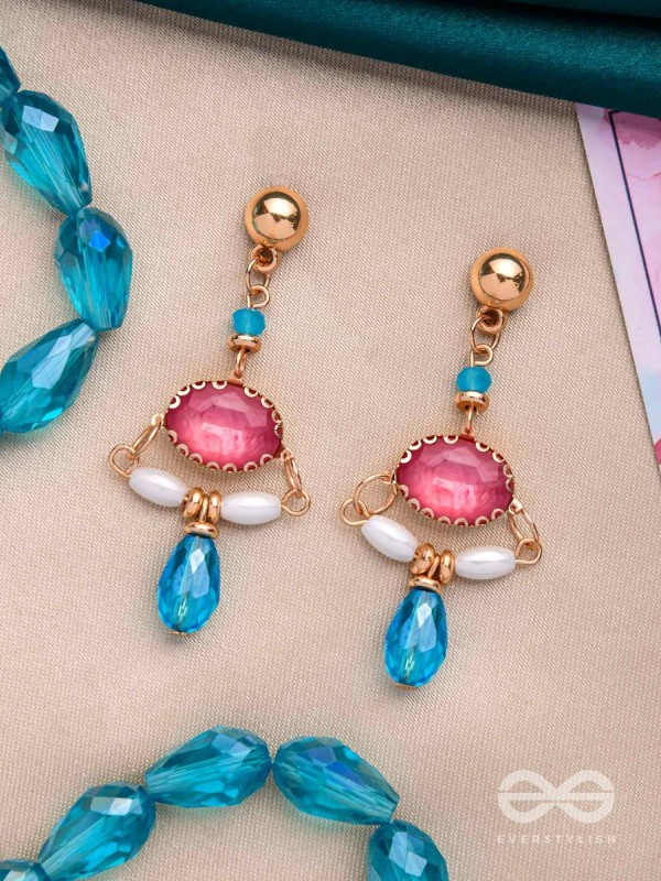 The Razzle-Dazzle- Golden Embellished Earrings