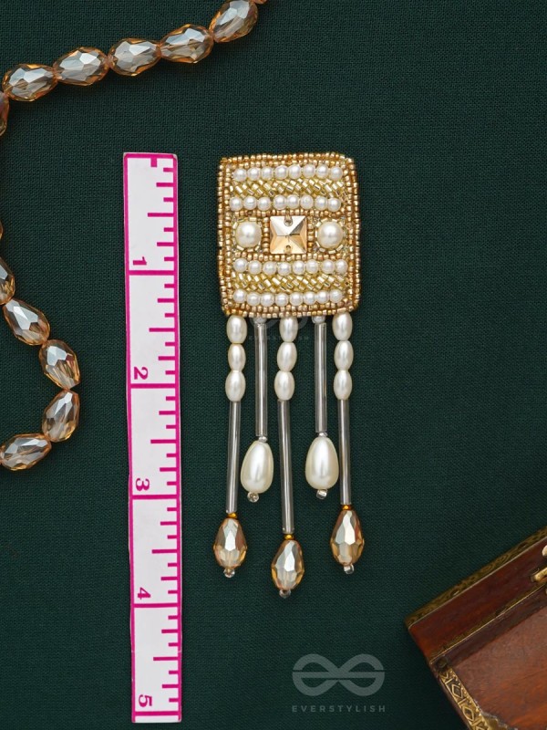 Sthagika- The Adorned Box- Pearls, Stones & Beads Embroidered Earrings