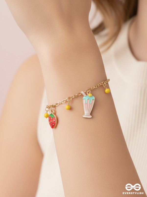 The Fruit Loop- Golden Enamelled Bracelet