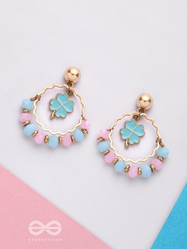 The Spring Garden - Golden Embellished Earrings