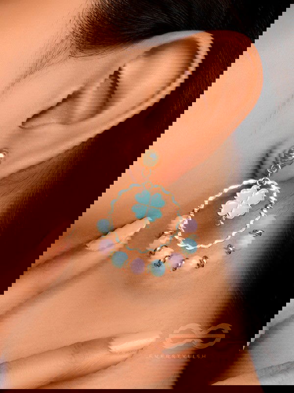 The Spring Garden - Golden Embellished Earrings