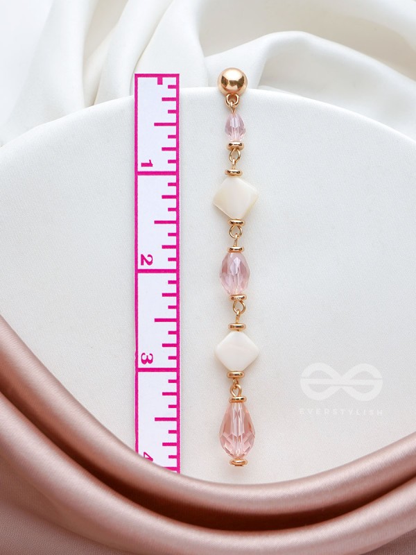 The Glossy Rosevine- Golden Embellished Earrings