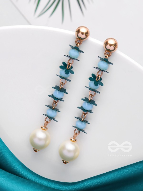 The Lily of the Nile- Golden Pearl Earrings