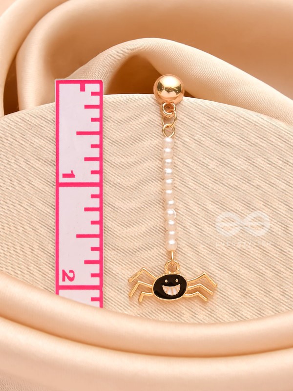 The Perky Spidey- Golden Spider-Web Earrings