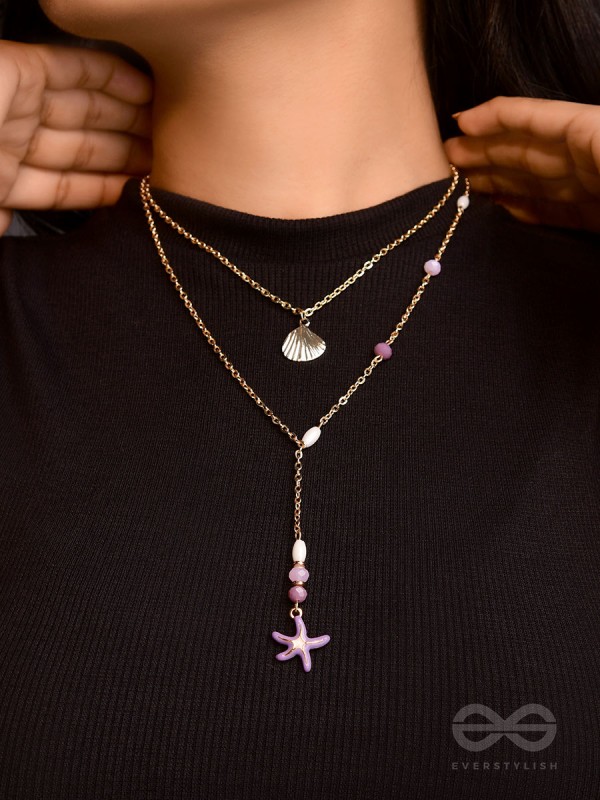 The Sea Of Charm- Golden Layered Necklace With Anti-Tarnish Coating 