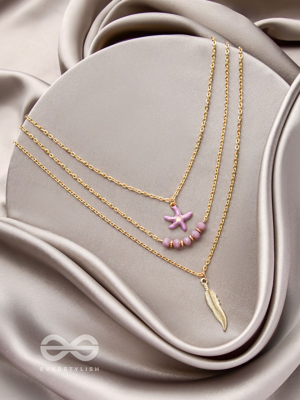 The Shooting Starfish- Golden Layered Necklace With Anti-Tarnish Coating 