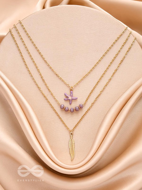 The Shooting Starfish- Golden Layered Necklace With Anti-Tarnish Coating 