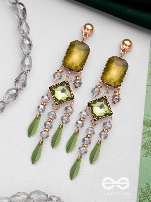 The Lush Sprinkles- Golden Embellished Earrings