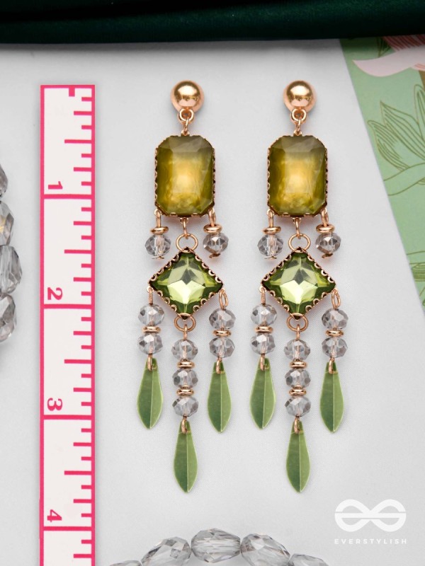 The Lush Sprinkles- Golden Embellished Earrings