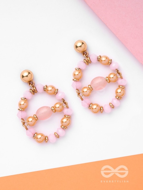 The Waxing Moon- Golden Embellished Earrings