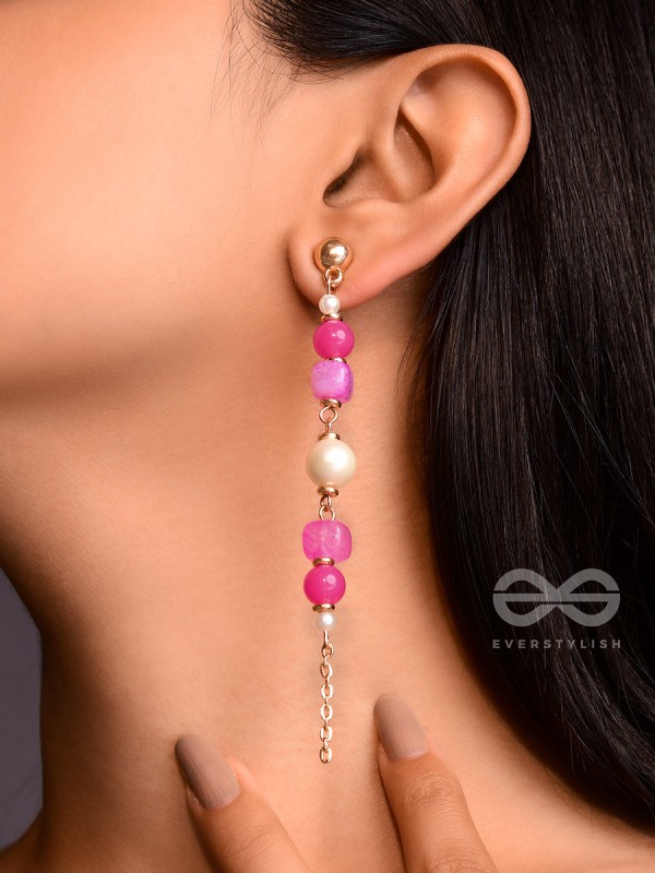 The Coral Rains- Golden Embellished Earrings