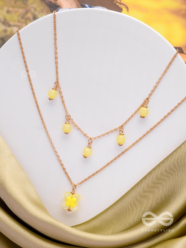 The Sunshine Sparkle- Golden Layered Necklace With Anti-Tarnish Coating 