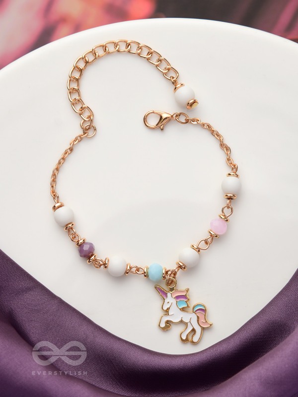 The Enchanting Unicorn- Golden Embellished Bracelet