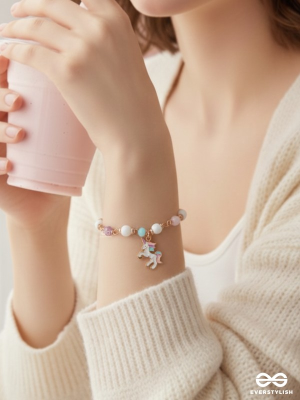 The Enchanting Unicorn- Golden Embellished Bracelet