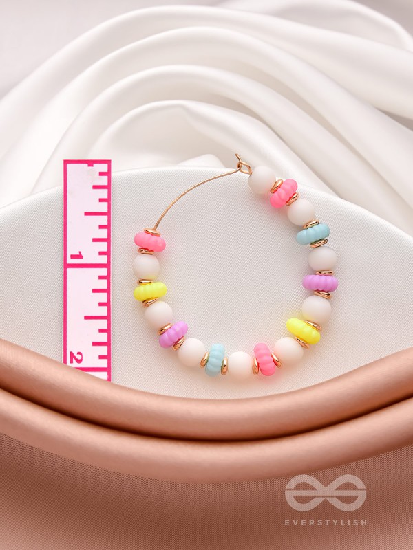 The Sparkling Rainbow- Golden Embellished Earrings