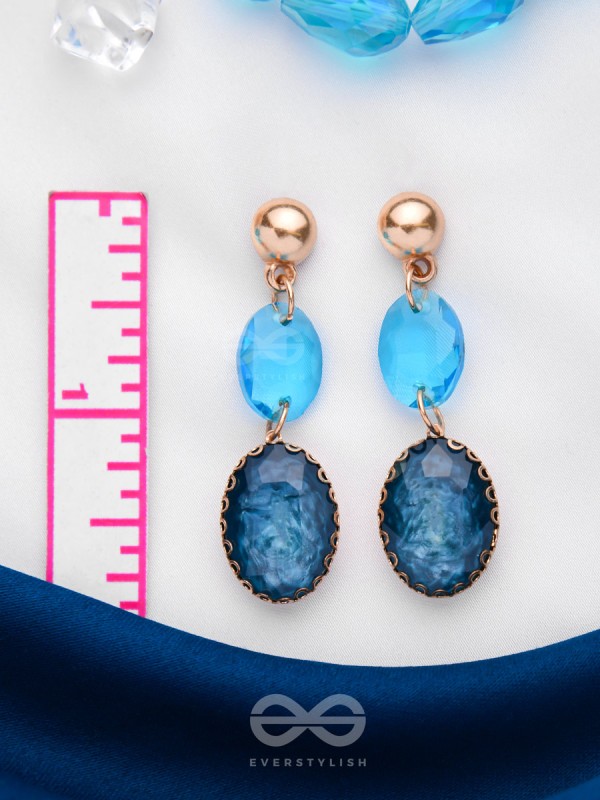 The Ice Queen- Golden Embellished Earrings