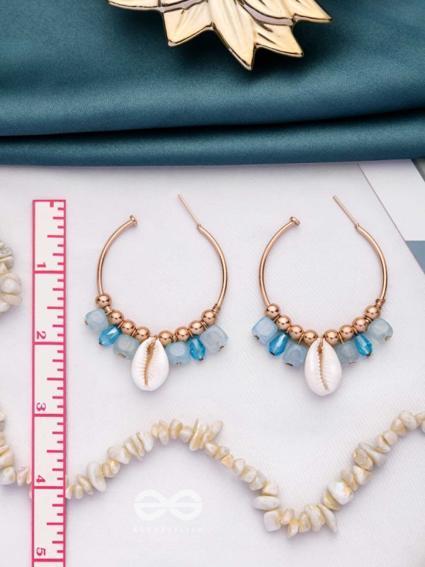 The Bomb'shell'- Golden Embellished Earrings