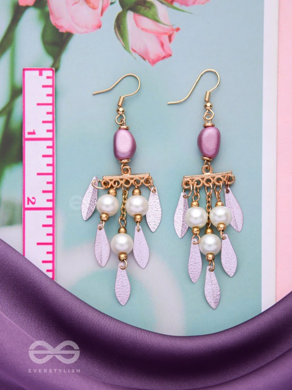 The Dewy Leaves- Golden Embellished Earrings