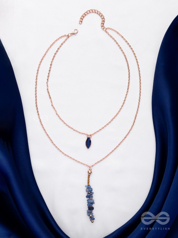 The Rock Candy- Golden Embellished Layered Necklace With Anti-Tarnish Coating