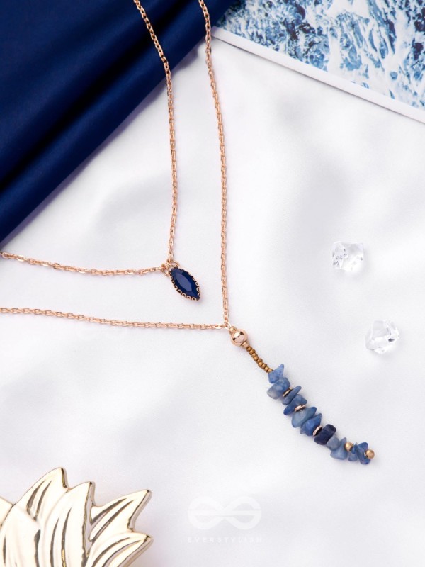 The Rock Candy- Golden Embellished Layered Necklace With Anti-Tarnish Coating