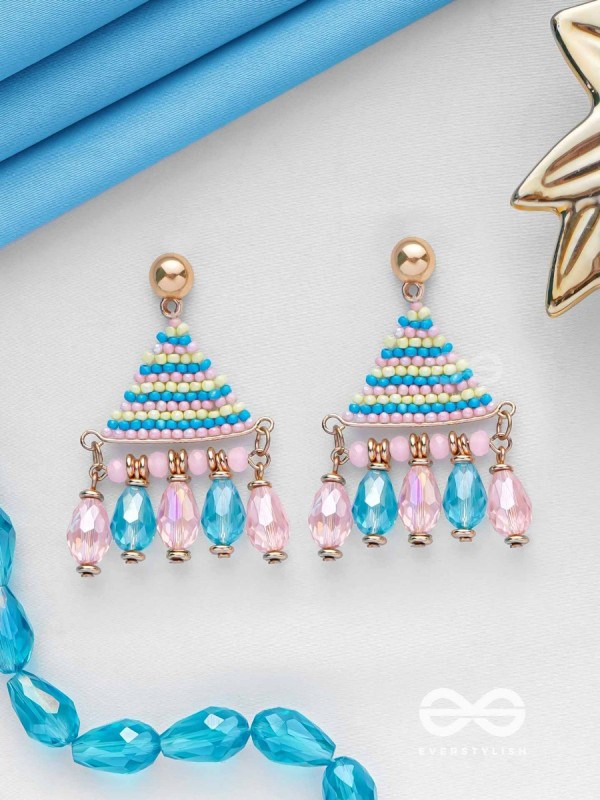 THE SUMMER SKY - GOLDEN EMBELLISHED EARRINGS