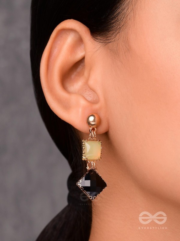 CLASSIC BLACK MAGIC - EMBELLISHED DROP EARRINGS