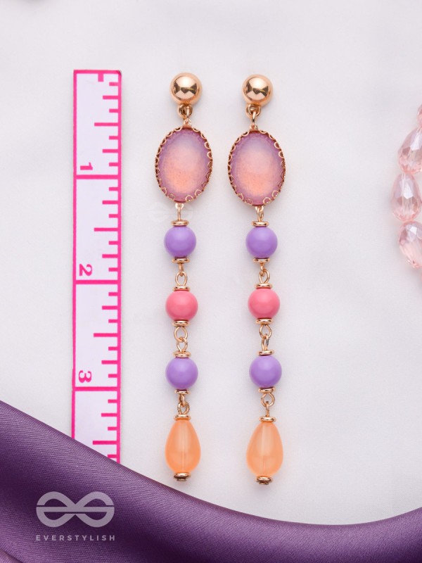 THE PASTEL RAYS - ELEGANT DROP EARRINGS