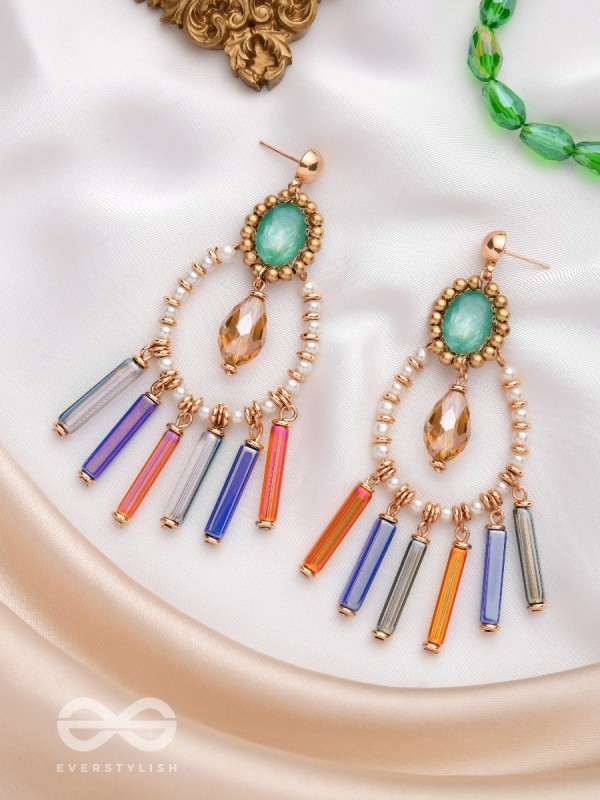 THE MIDNIGHT GLAM - CONTEMPORARY STATEMENT EARRINGS