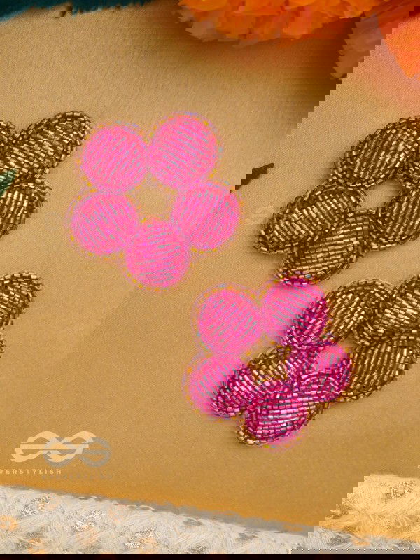 Alakshya - The Unseen Beauty - Cutdana Hand Embroidered Earrings