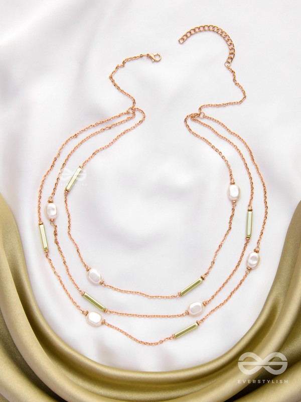 The Tranquil Garden - Multi Layered Neckpiece With Anti-Tarnish Coating