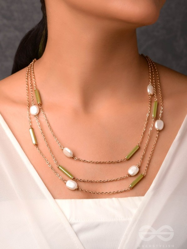 The Tranquil Garden - Multi Layered Neckpiece With Anti-Tarnish Coating