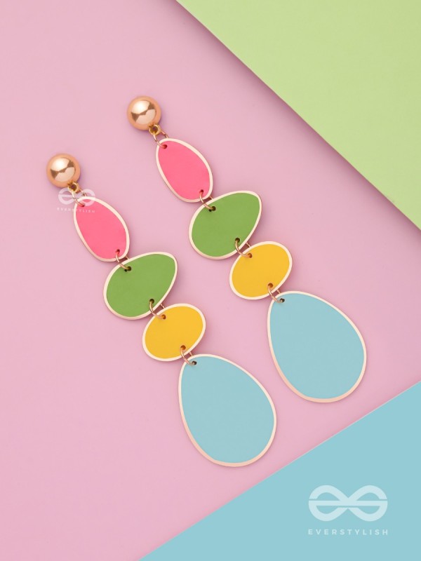 THE CANDY-COATED - CASUAL DROP EARRINGS (MULTICOLOR)
