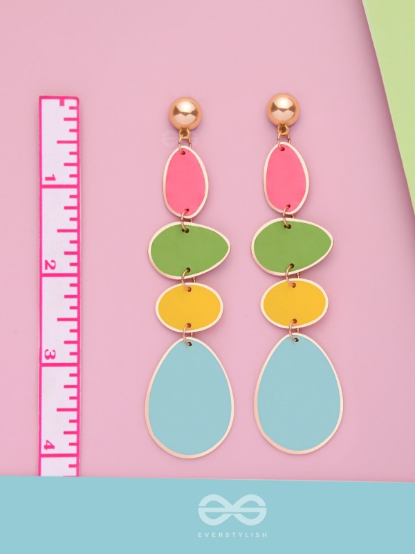 THE CANDY-COATED - CASUAL DROP EARRINGS (MULTICOLOR)