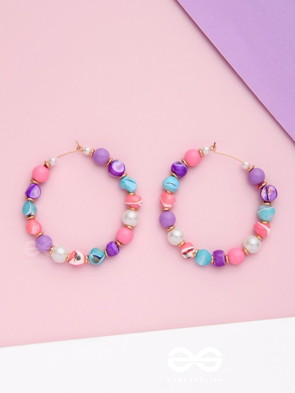 FUNKY FUNFAIR FANTASY - CUTE HOOP EARRINGS