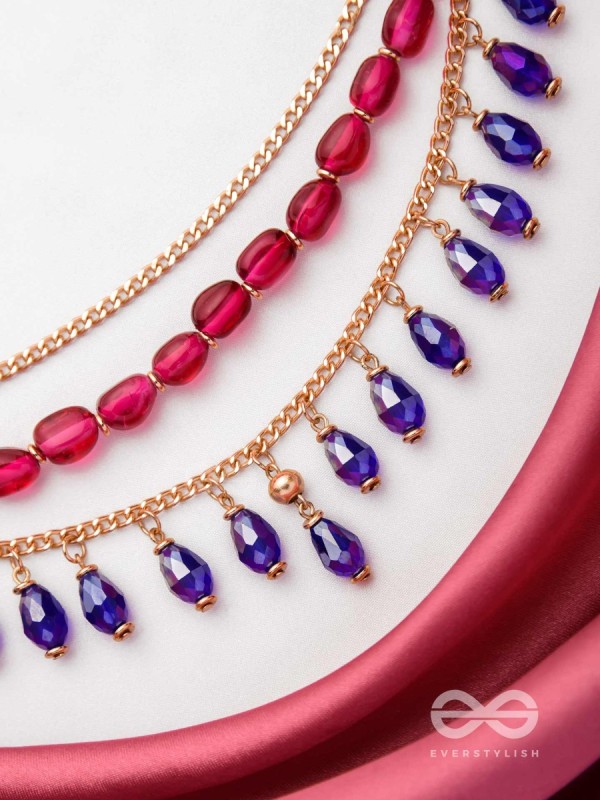 The Glamorous Rebel - Statement Multi Layered Necklace With Anti-Tarnish Coating 