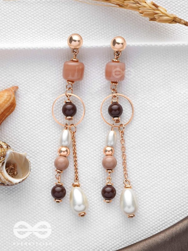 THE HAZELNUT HUES - CASUAL DROP EARRINGS