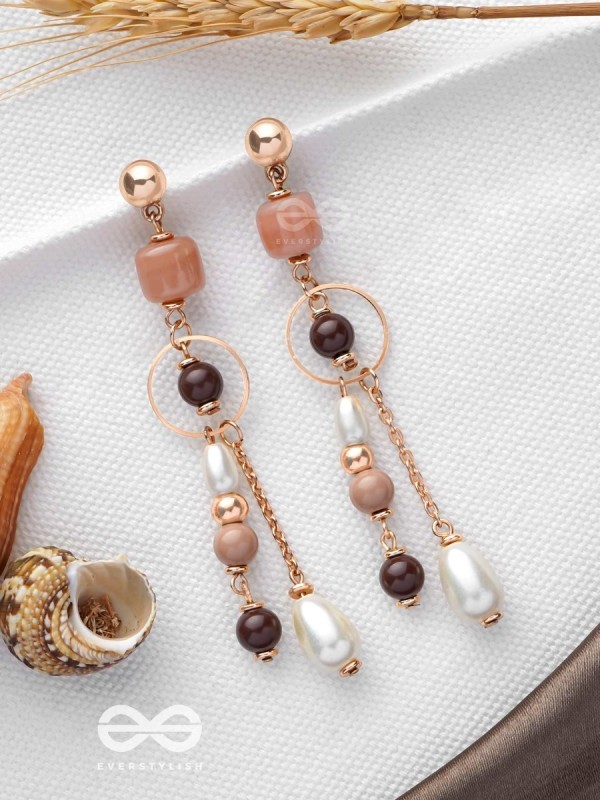 THE HAZELNUT HUES - CASUAL DROP EARRINGS