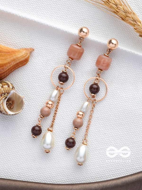 THE HAZELNUT HUES - CASUAL DROP EARRINGS