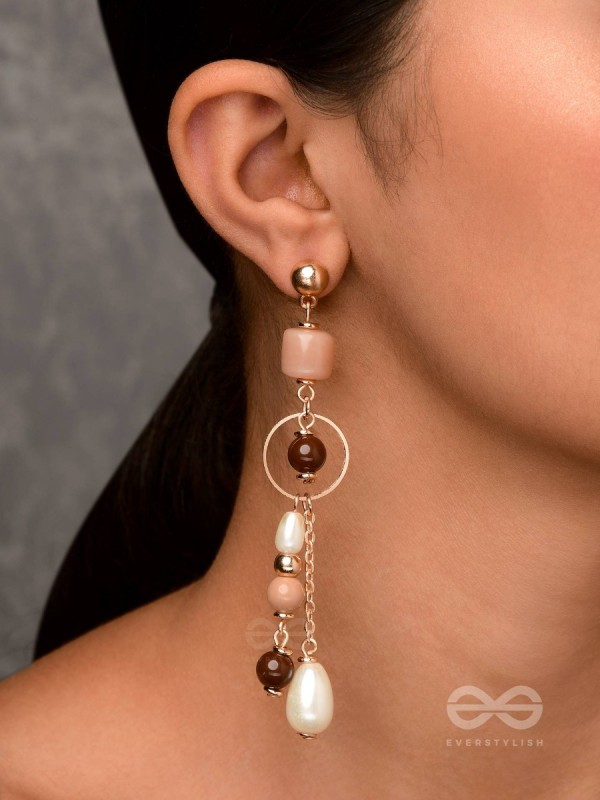 THE HAZELNUT HUES - CASUAL DROP EARRINGS