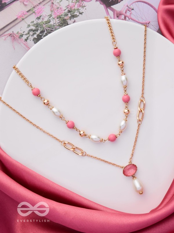 Lustrous Love Layers - Golden Multilyered Necklace With Anti-Tarnish Coating 