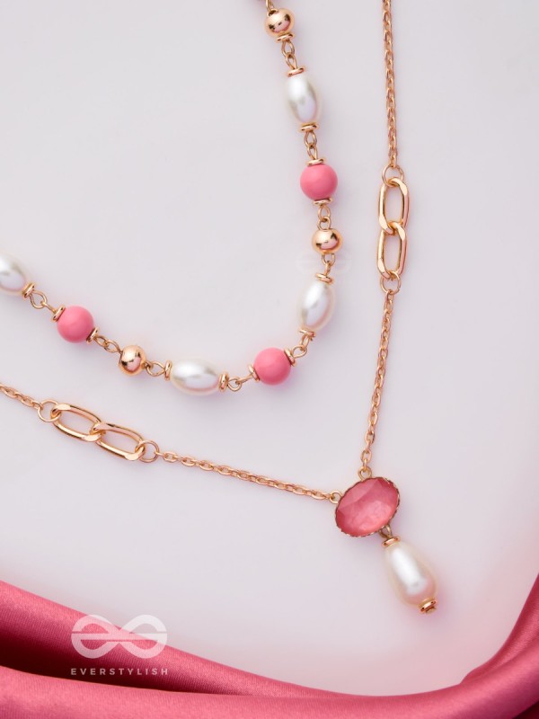 Lustrous Love Layers - Golden Multilyered Necklace With Anti-Tarnish Coating 