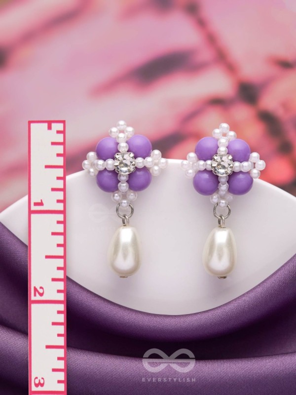 A LAVENDER HAZE - CLASSIC BEADED DROP EARRINGS 