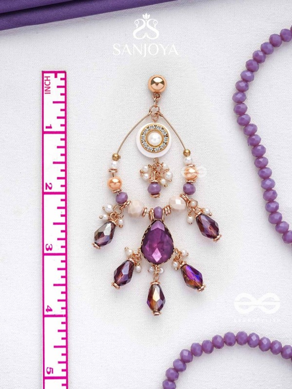 Pratihata - The Sangria Chandeliers - Statement Golden Embellished Earrings