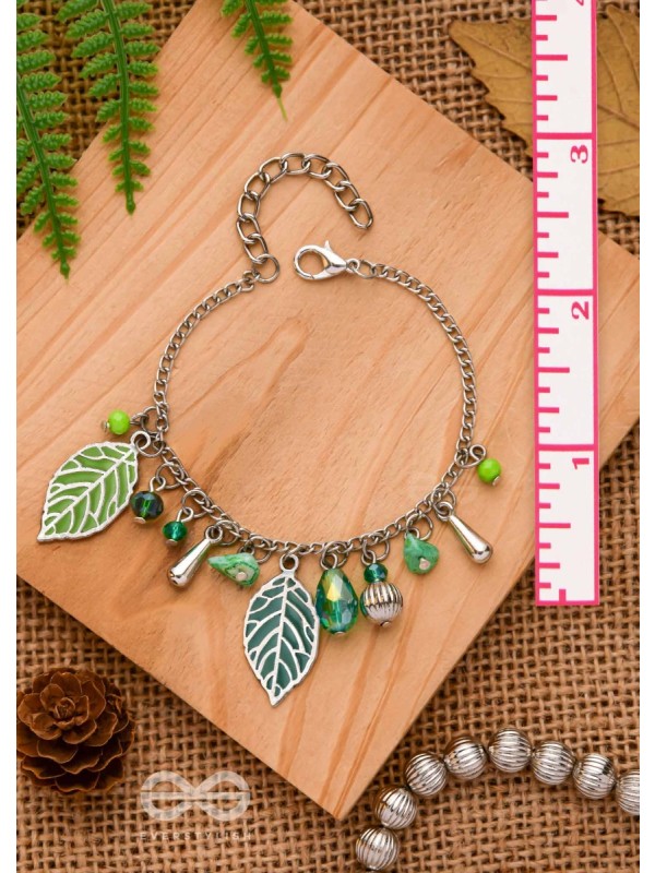 LEAFING IT AWAY - OXIDISED EMBELLISHED BRACELET