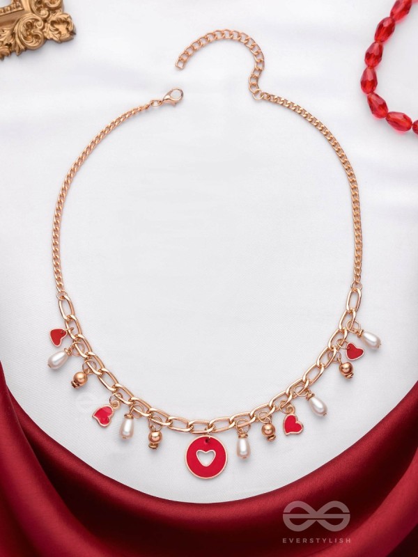 The Scarlet Affair - Cute Hearts Neckpiece With Anti-Tarnish Coating 