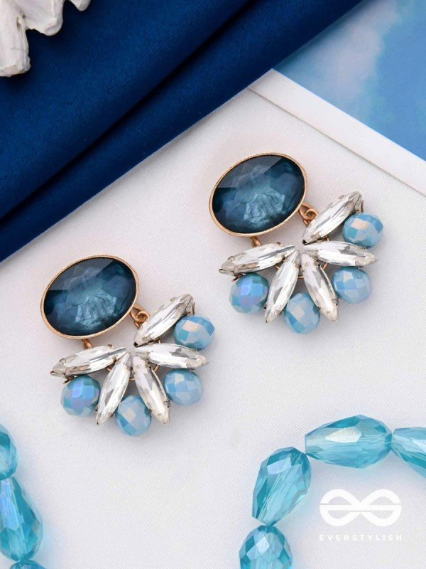 THE STARDUST SYMPHONY - CLASSIC AND ELEGANT DROP EARRINGS (BLUE)