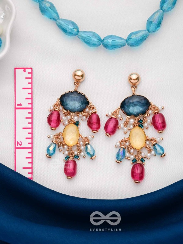 THE JAZZBERRY SPARKLES - GOLDEN EMBELLISHED EARRINGS